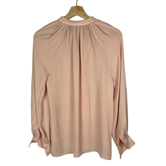 Halogen Light Pink Tie Neck Poet Long Sleeve Blouse XS - Picture 2 of 3